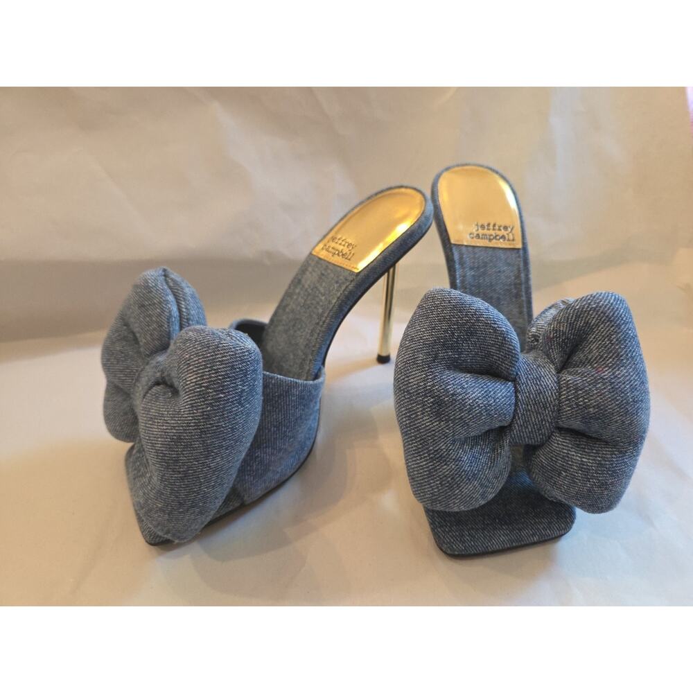Jeffrey Campbell Bow Denim Mule size 6